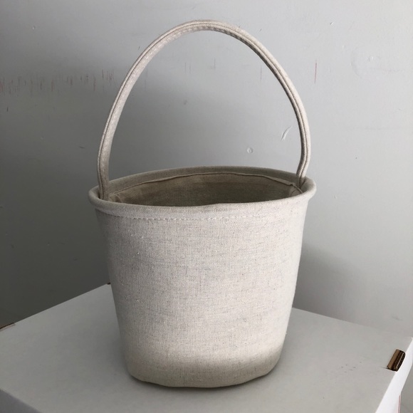 Fabric Easter Basket with Pink Bunny & Cotton Tail - Picture 3 of 10